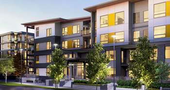 Rendering of River District Sustainable housing development In Vancouv
