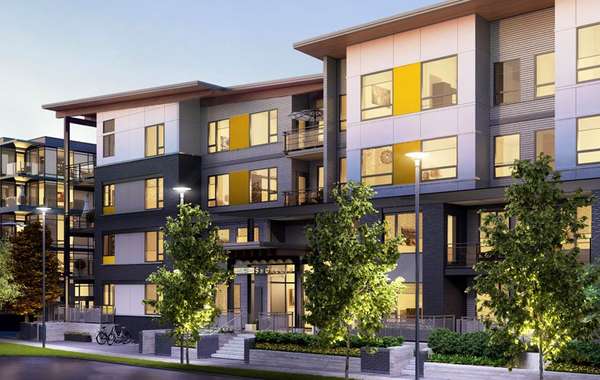 Rendering of River District Sustainable housing development In Vancouv