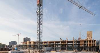 Wooden mid rise construction time lapse video