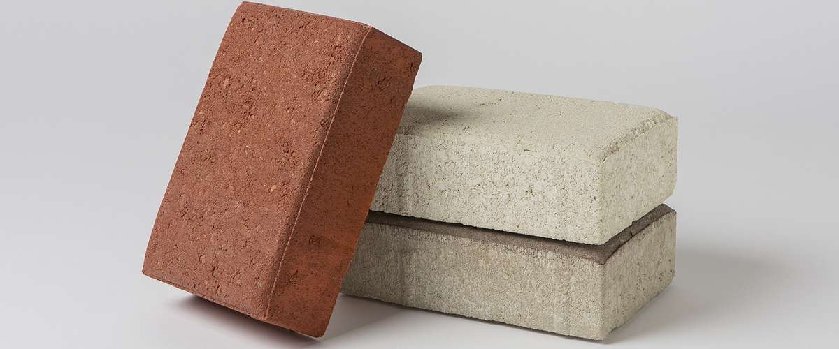 Reduced carbon concrete patio blocks and CMU