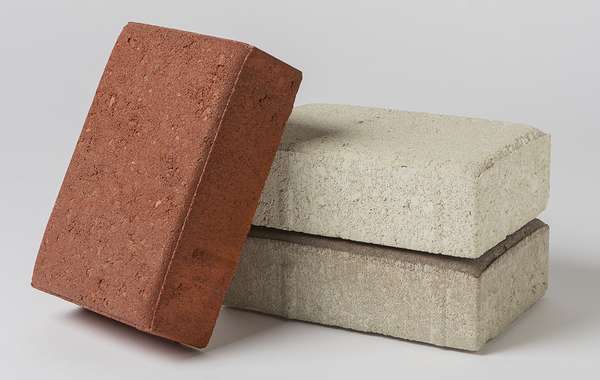 Reduced carbon concrete patio blocks and CMU