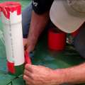 Radon Mitigation - Installing a radon evacuation stack in a slab floor