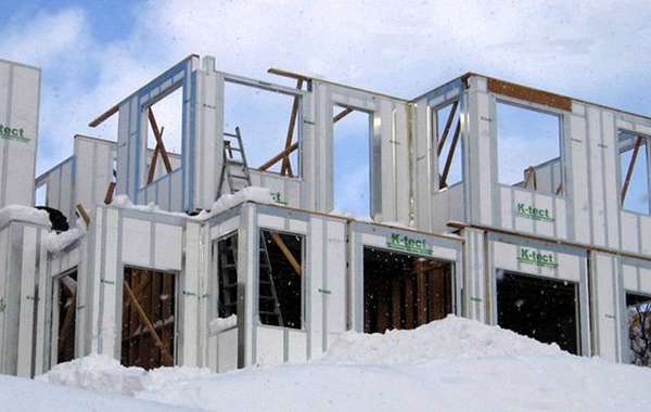 A building made from foam and steel structural insulated pane