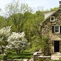 Restored stone farm house with efficient heating