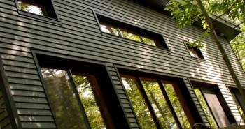 Wood frame triple-glazed, argon-filled windows in the Ecohome Demo House