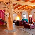 Concrete floors and timber frame as thermal mass