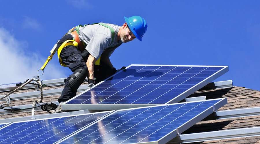 Solar panel installation