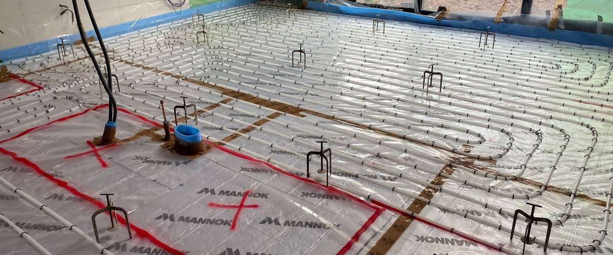 Under floor radiant cooling as an alternative to forced air AC @ Next Level
