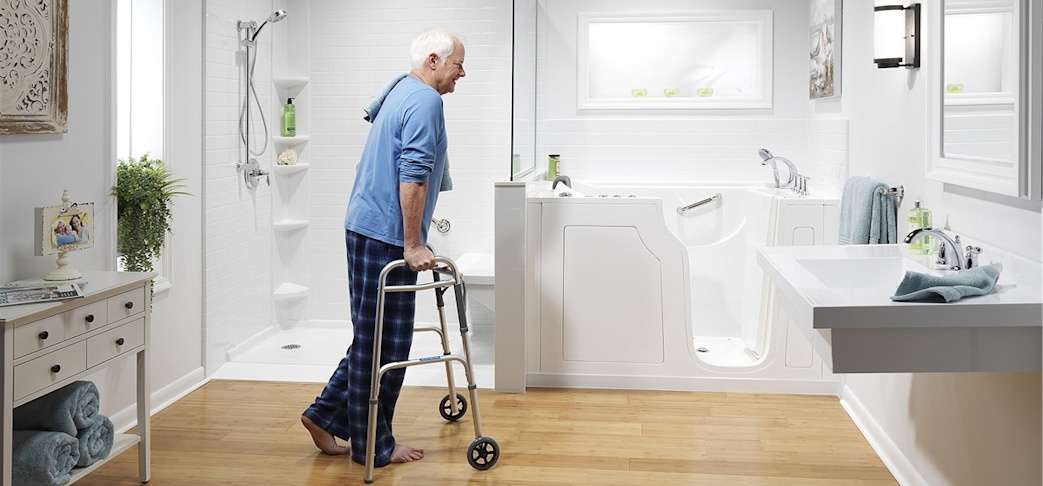 Age in place bathroom renovation ideas to provide safe easy access for seniors