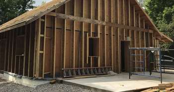Passive House wall system ; Larsen Trusses & dense-packed cellulose insulation