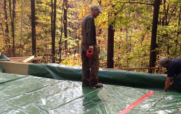 Radon sub-slab 10mil vapor barrier and radon barrier