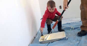 Painting with zero VOC paint from Benjamin Moore
