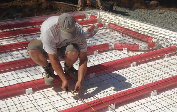 Insulated Radiant Floor ICF Foam Forms Heated with Air