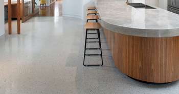Polished concrete floors and counters