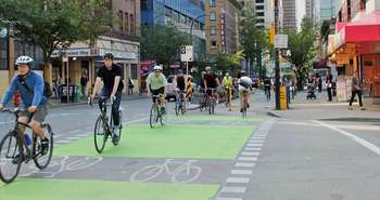 Bike lanes in Vancouver