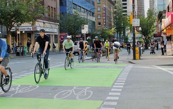 Bike lanes in Vancouver