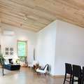 wood ceiling in Reclaimed sunken lumber