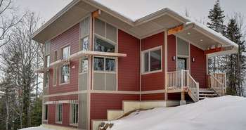Passively-heated off-grid LEED house in Low, Quebec
