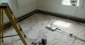 Vapor retarder latex primer instead of polyethylene sheet