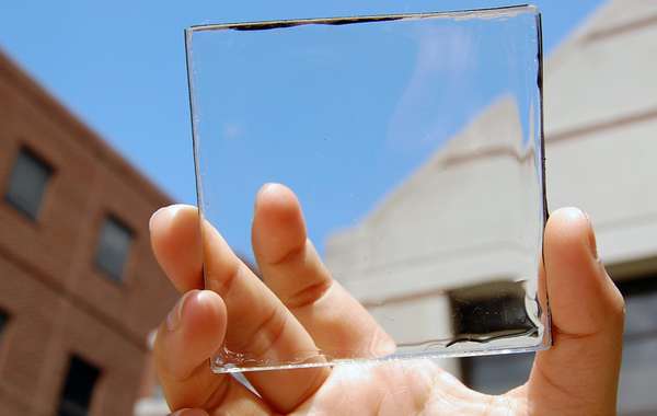 Transparent solar power producing windows