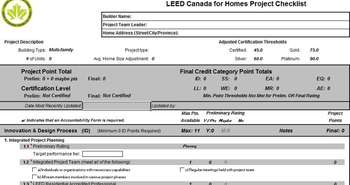 LEED for Homes Checklist
