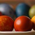 Non-toxic, naturally-dyed Easter eggs