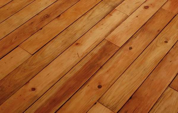90 year old red pine refinished with zero VOC floor oil