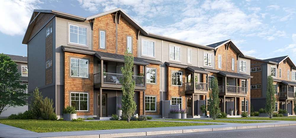 Artistic rendition of one of the pre-fab net zero energy homes, Alberta
