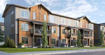 Artistic rendition of one of the pre-fab net zero energy homes, Alberta