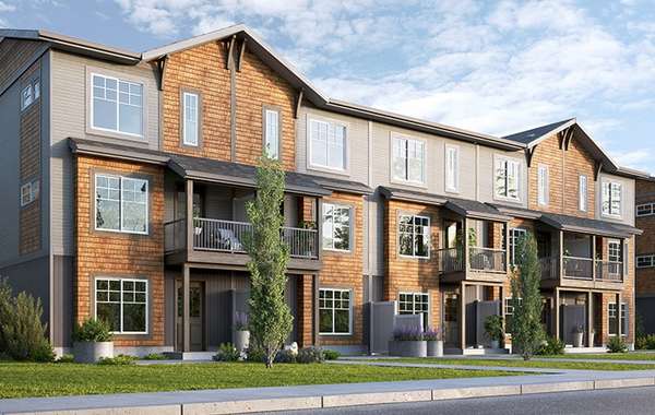 Artistic rendition of one of the pre-fab net zero energy homes, Alberta