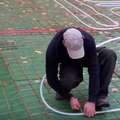 Radiant floor tube installation