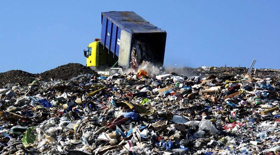 Plastic in landfill