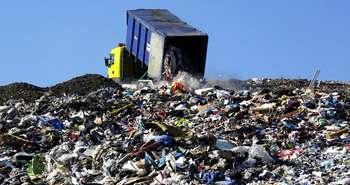 Plastic in landfill
