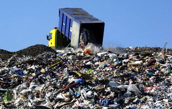 Plastic in landfill