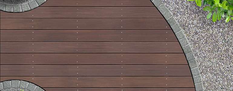 Composite decking is often profiled to be anti-slip and should need less maintenance