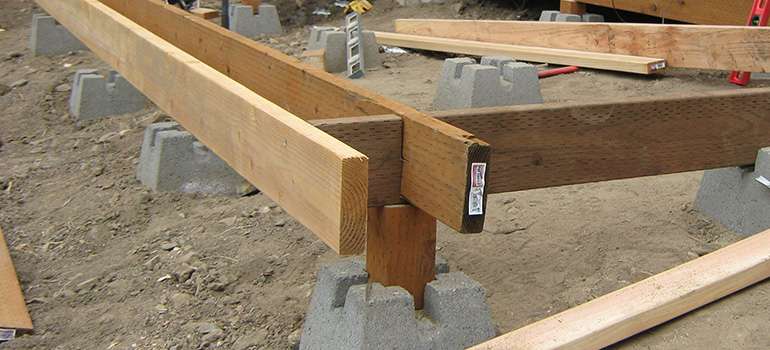Deck blocks are quick and easy for deck construction