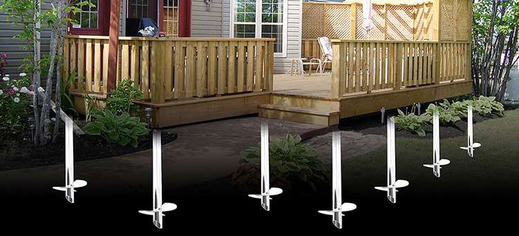 Building a deck on screw piles