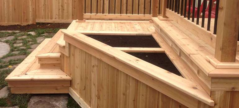 Building a wood deck means maintenance but cedar is a popular choice