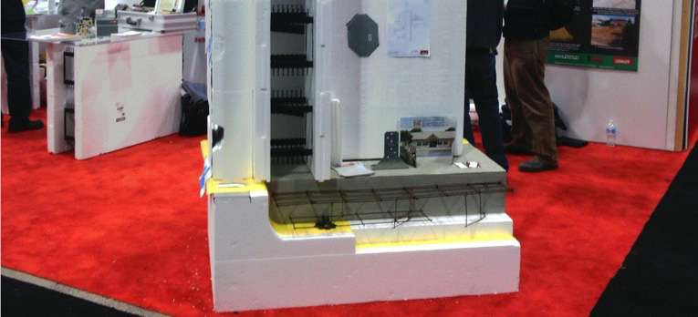 Basement floor details using frost protected shallow foundation slab forms