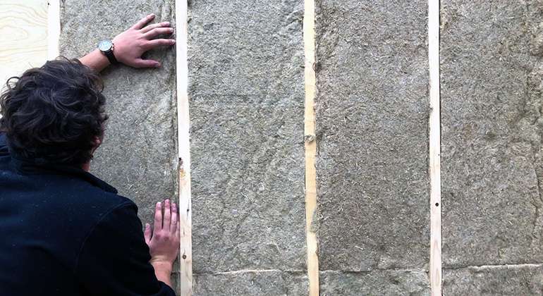 Installing Hemp insulation is far nicer than fiberglass