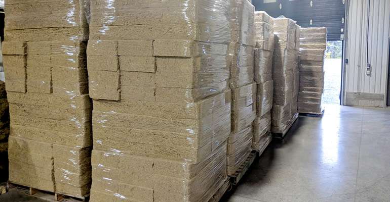 Hemp insulation in stock and ready to deliver to clients