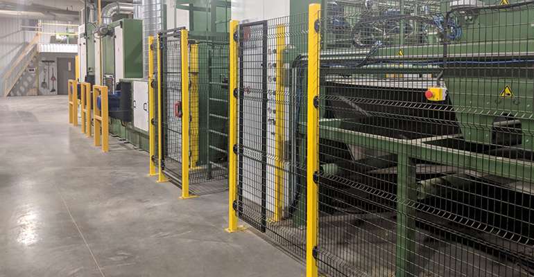 A hemp insulation production line in North America