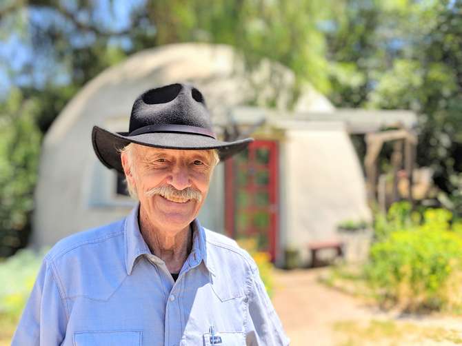 Ron Swenson at Baggins End Tiny Houses Dome Homes UC Davis Built 1972