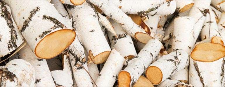 White Birch firewood emits medium heat when burnt