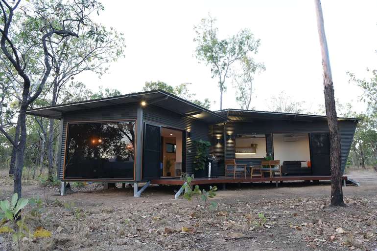 Cool Shipping Container Home in a warm climate