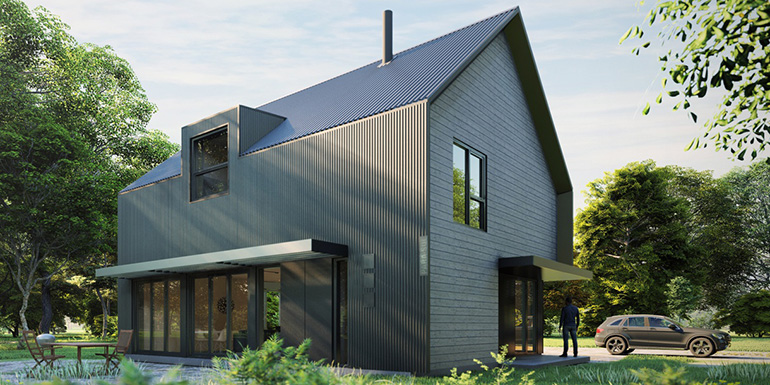 LEED Platinum affordable prefab family kit house