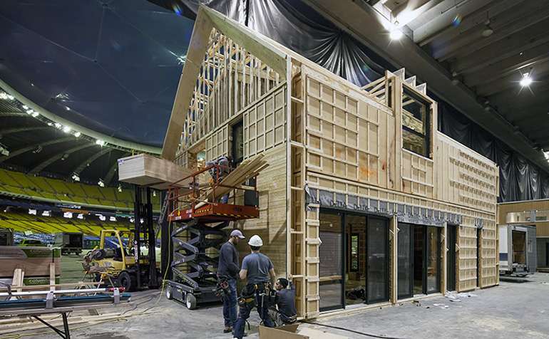 Low carbon sustainable prefab homes - Ecohabitat S1600 LEED kit house