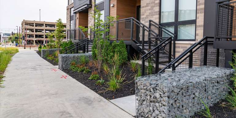 Gabion cage retaining walls