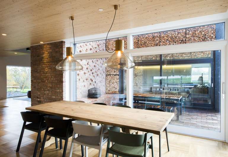 Gabion walls in the Snohetta Zeb Pilot House