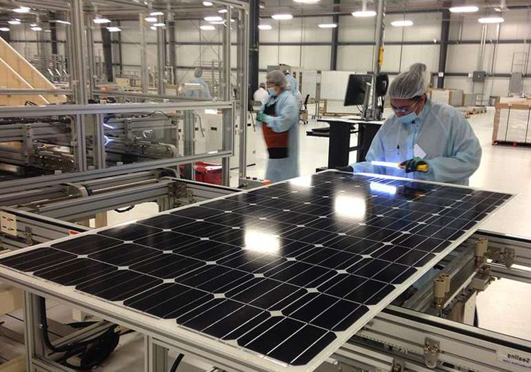 Solar panel manufacturing has embodied energy and raw materials 